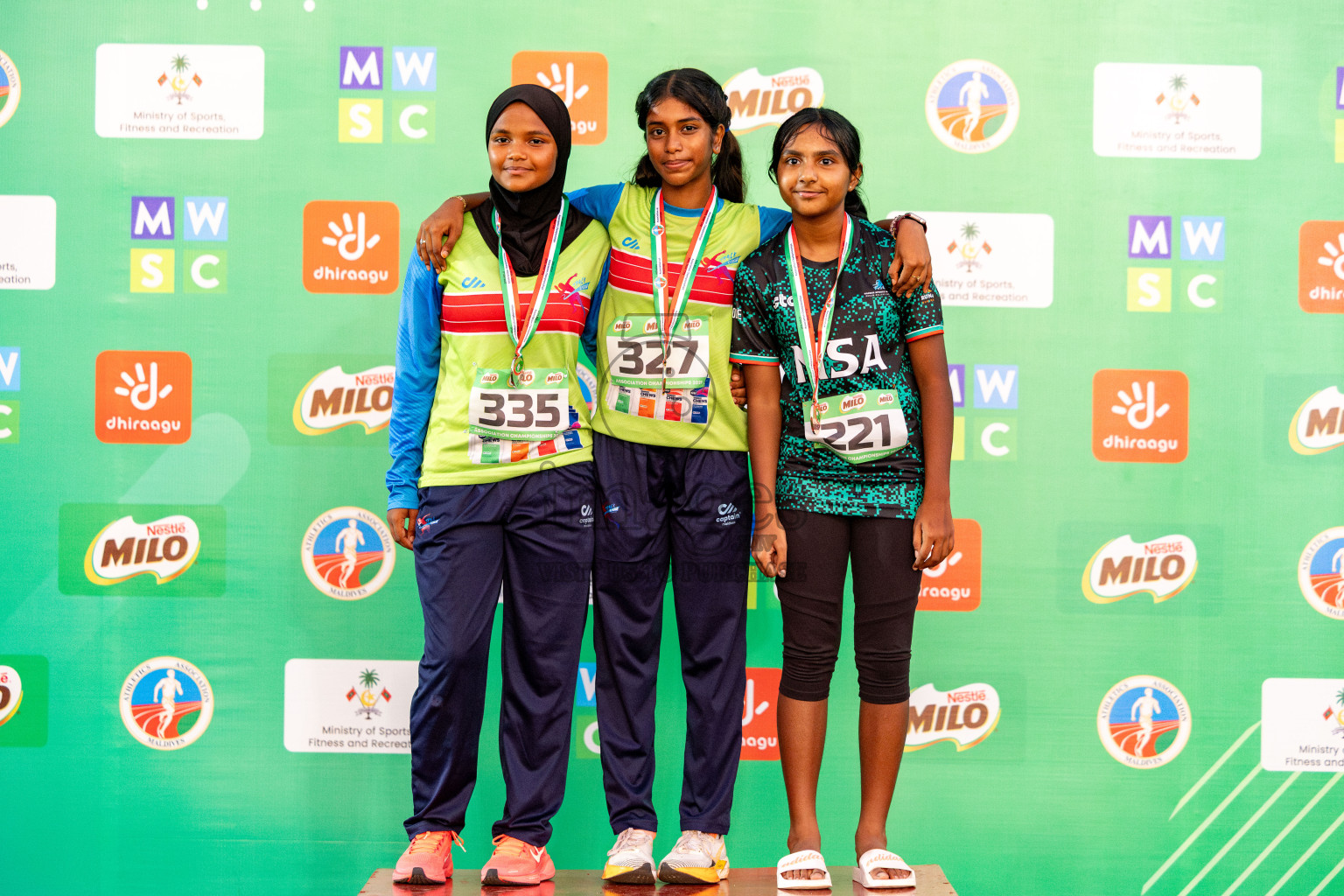 Day 2 of 12th Milo Association Championships was held in Ekuveni Track at Male', Maldives on Friday, 25th April 2025. Photos: Hassan Simah / images.mv