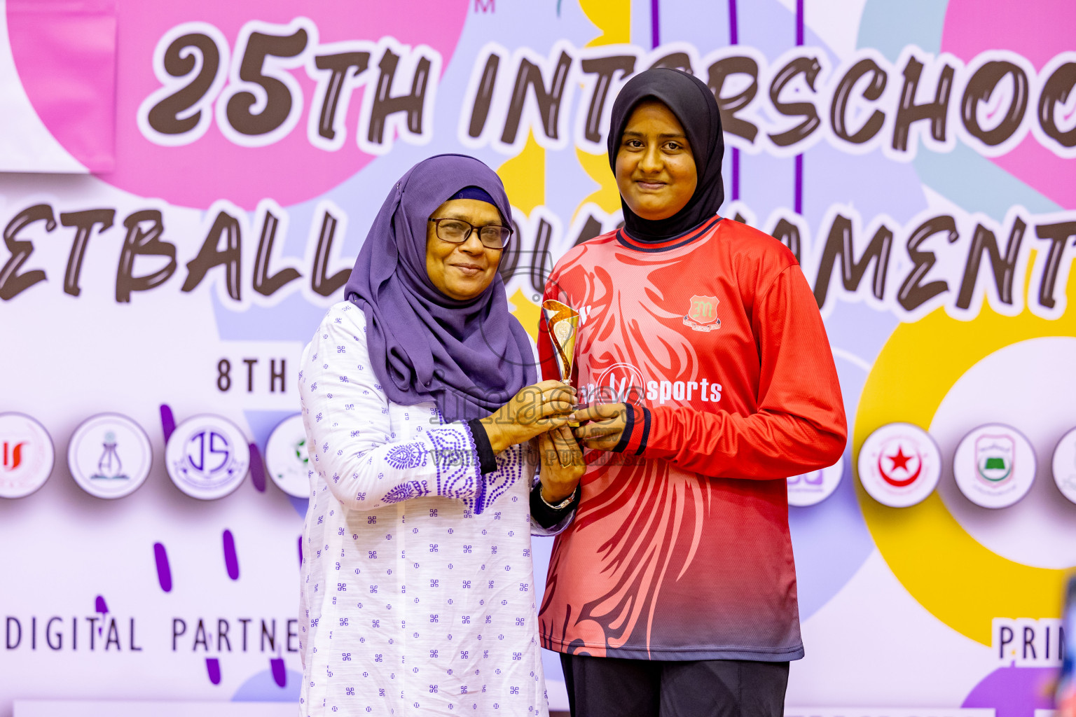 Day 8 of 25th Inter-School Netball Tournament was held in Social Center at Male', Maldives on Sunday, 18th August 2024. Photos: Nausham Waheed / images.mv