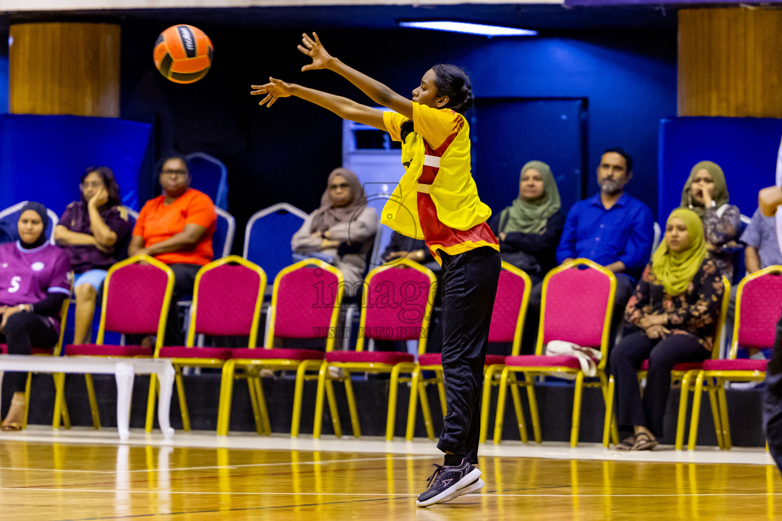 Day 8 of 25th Inter-School Netball Tournament was held in Social Center at Male', Maldives on Sunday, 18th August 2024. Photos: Nausham Waheed / images.mv