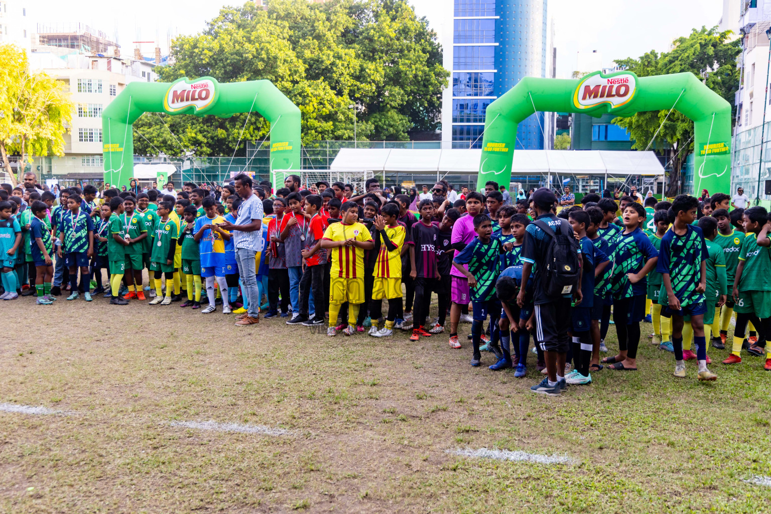 Day 4 of MILO Academy Championship 2024 - U12 was held at Henveiru Grounds in Male', Maldives on Sunday, 7th July 2024. Photos: Nausham Waheed / images.mv