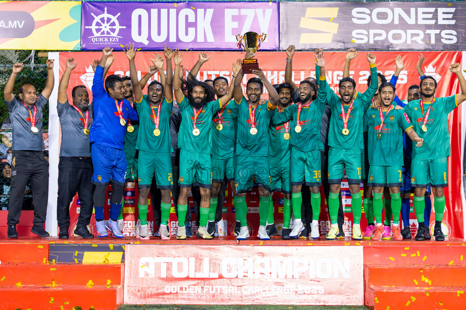 ADh Omadhoo vs ADh Mahibadhoo in Alifu Dhaalu Atoll Final on Day 23 of Golden Futsal Challenge 2025 was held on Monday , 27th January 2025, in Hulhumale', Maldives.
Photos: Ismail Thoriq / images.mv
