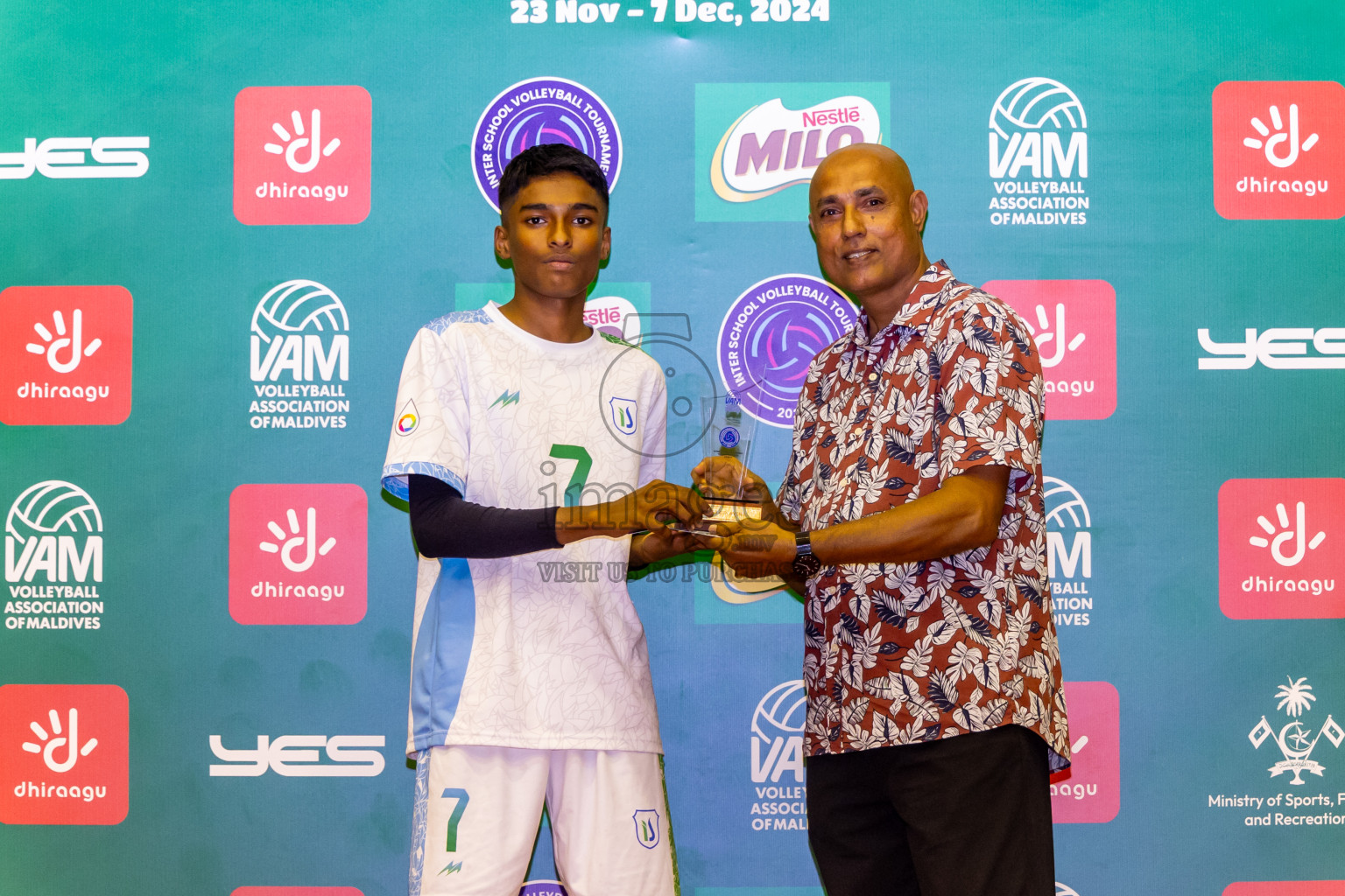 Finals of Interschool Volleyball Tournament 2024 was held in Social Center at Male', Maldives on Friday, 6th December 2024. Photos: Nausham Waheed / images.mv