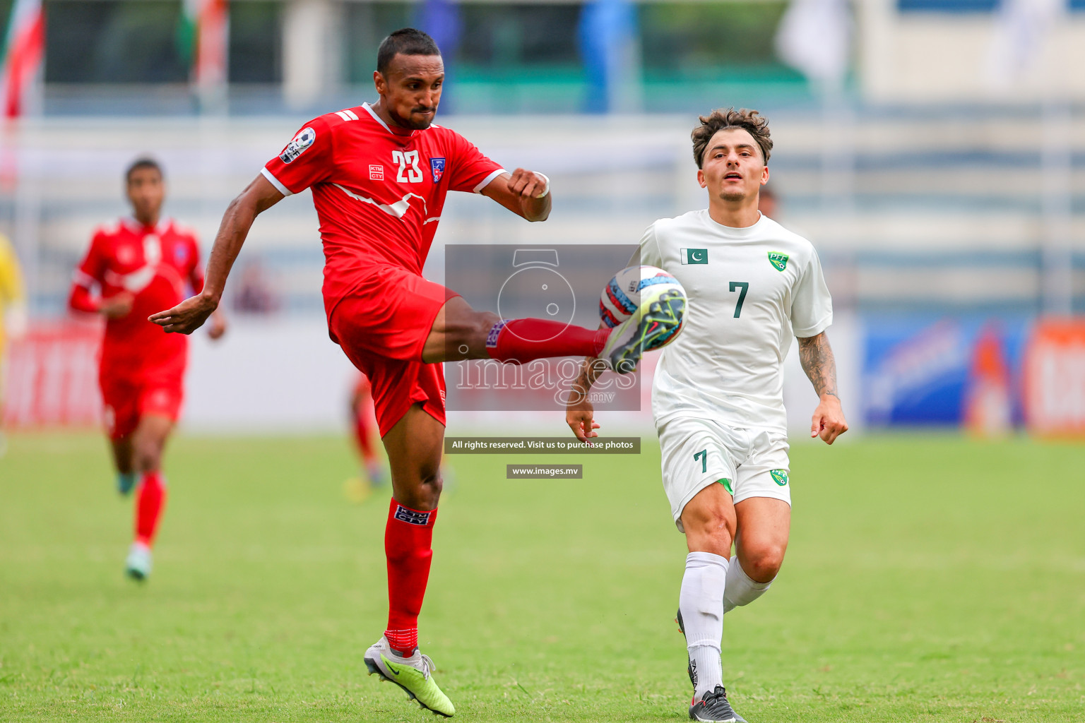 Nepal vs Pakistan in SAFF Championship 2023 held in Sree Kanteerava Stadium, Bengaluru, India, on Tuesday, 27th June 2023. Photos: Nausham Waheed, Hassan Simah / images.mv