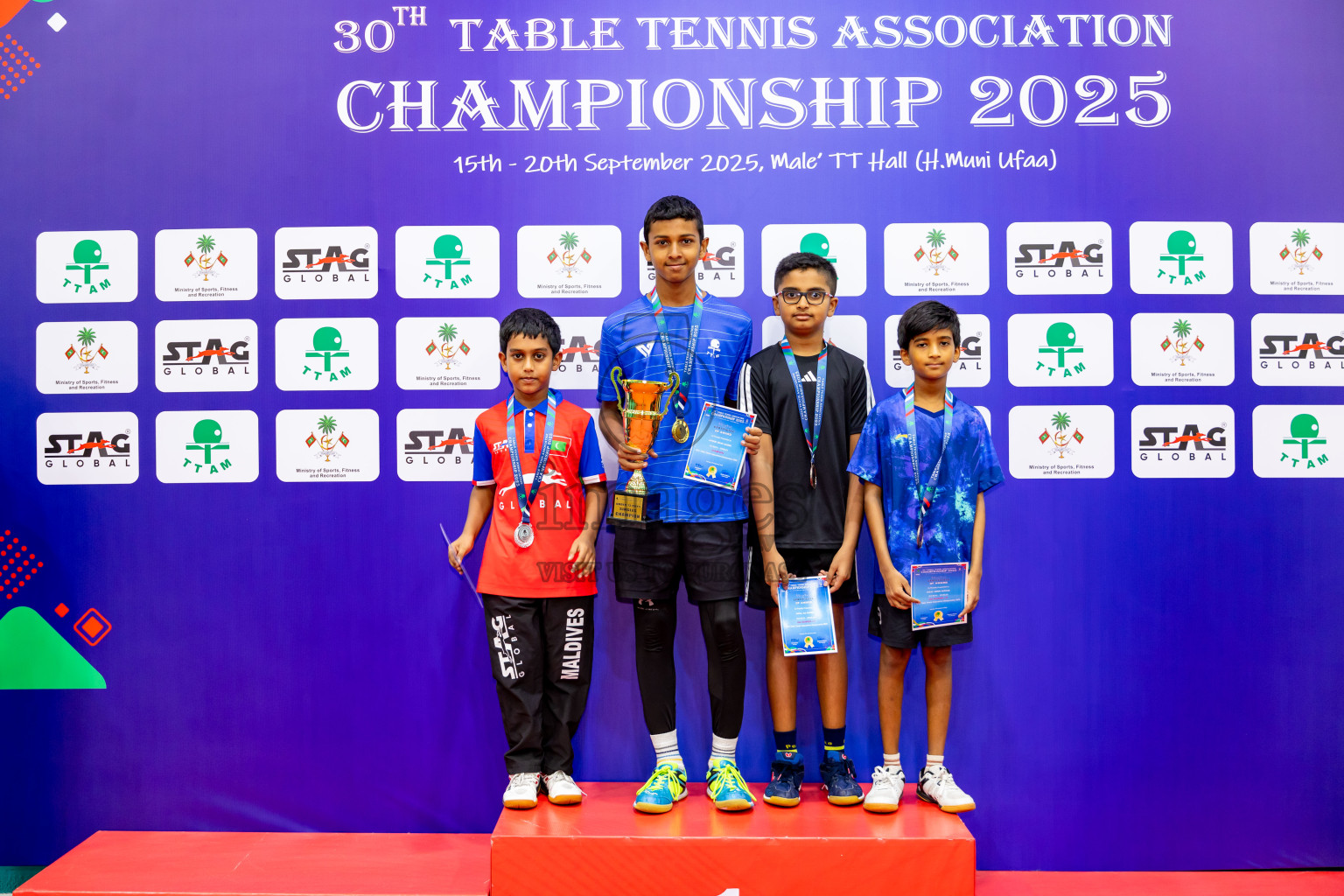 Finals of 30th Table Tennis Association Championship 2025 was held on Saturday, 20th September 2025 in Male' TT Hall, Male', Maldives. Photos: Nausham Waheed / images.mv