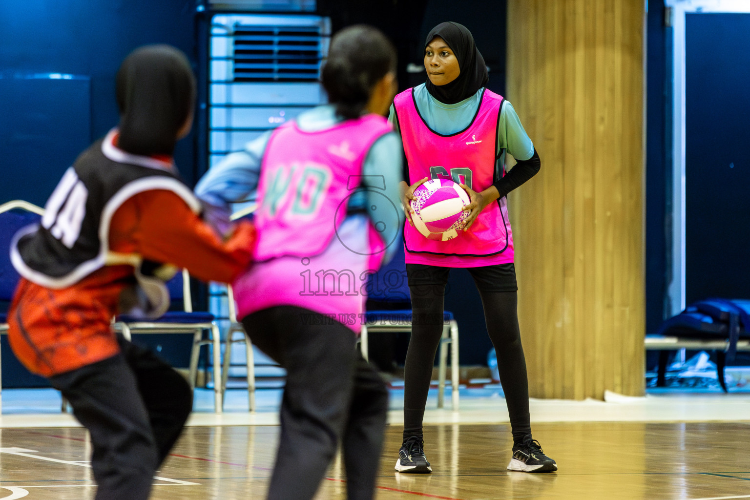 Young Netters A vs AIS Netball Academy in Day 5 of 3rd Netball Junior Championship, held at Social Center on Thursday 23rd January 2025 . Photos: Shuu Abdul Sattar / images.mv