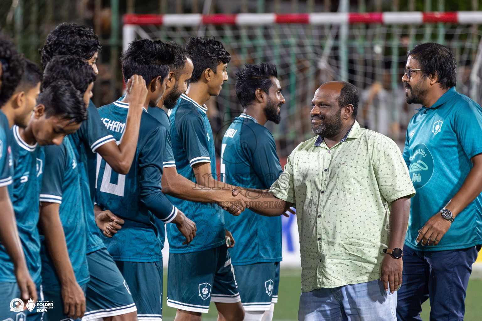 R Dhuvaafaru vs R Alifushi in Day 18 of Golden Futsal Challenge 2024 was held on Thursday, 1st February 2024, in Hulhumale', Maldives Photos: Mohamed Mahfooz Moosa, / images.mv