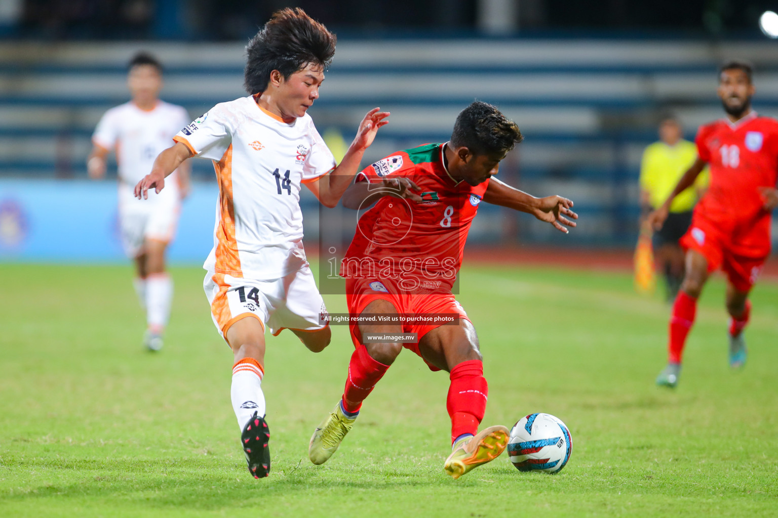 Bhutan vs Bangladesh in SAFF Championship 2023 held in Sree Kanteerava Stadium, Bengaluru, India, on Wednesday, 28th June 2023. Photos: Nausham Waheed, Hassan Simah / images.mv