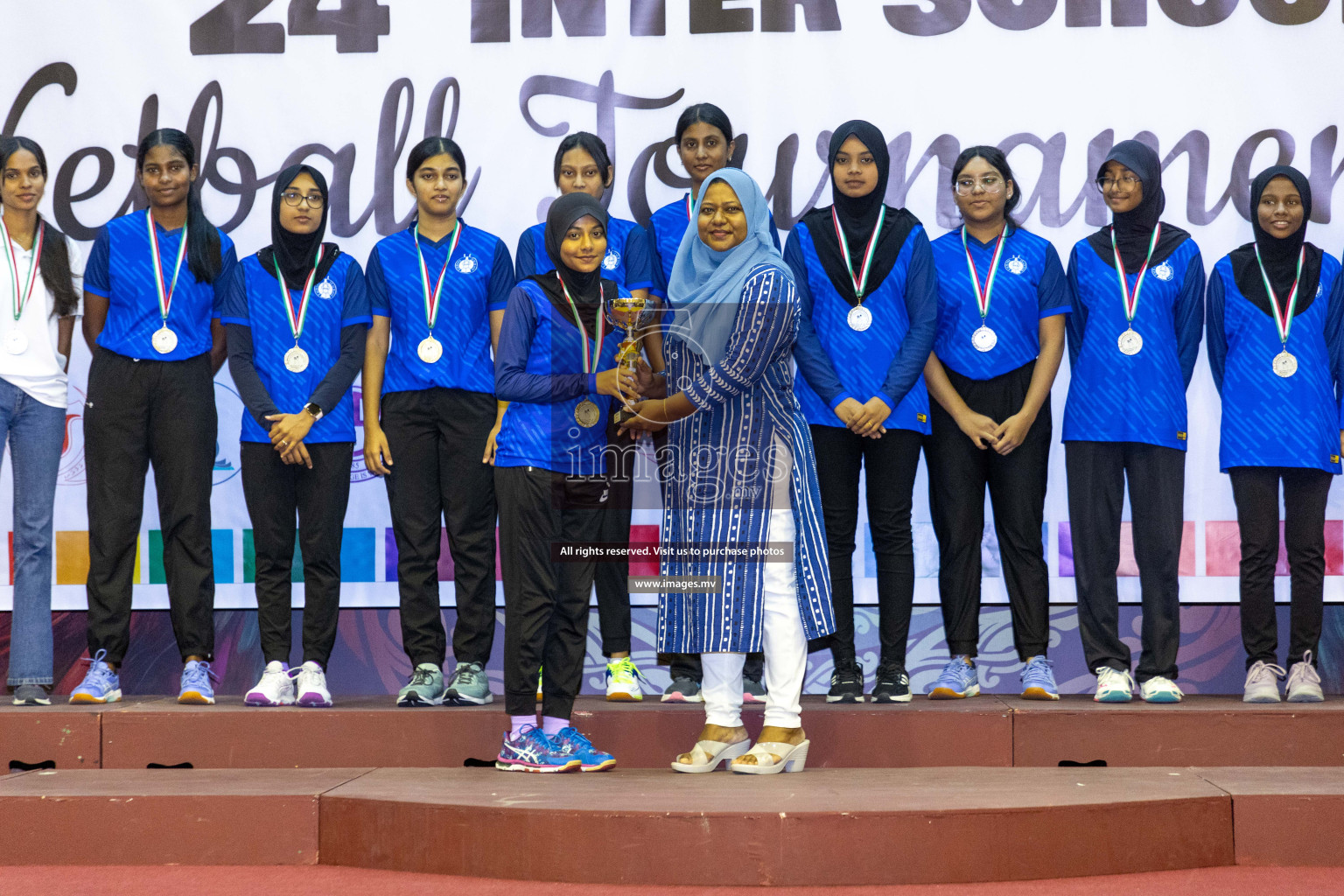 Final of 24th Interschool Netball Tournament 2023 was held in Social Center, Male', Maldives on 7th November 2023. Photos: Nausham Waheed / images.mv