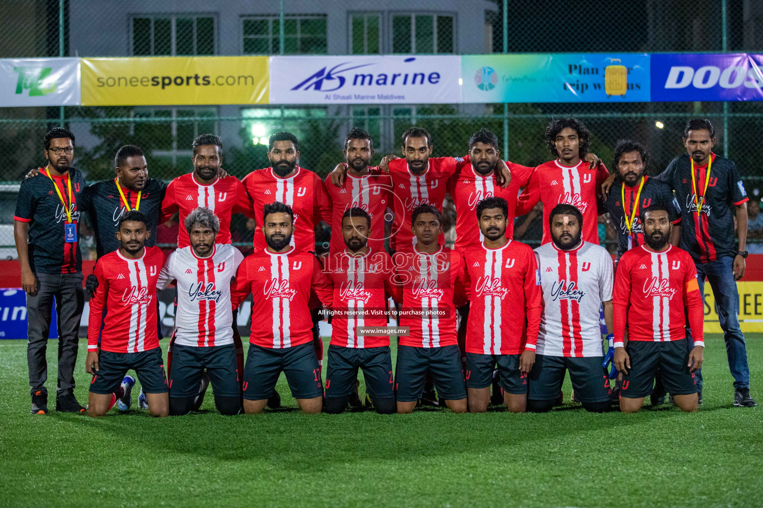 GA. Kanduhulhudhoo vs GA. Nilandhoo in Day 7 of Golden Futsal Challenge 2023 on 11 February 2023 in Hulhumale, Male, Maldives