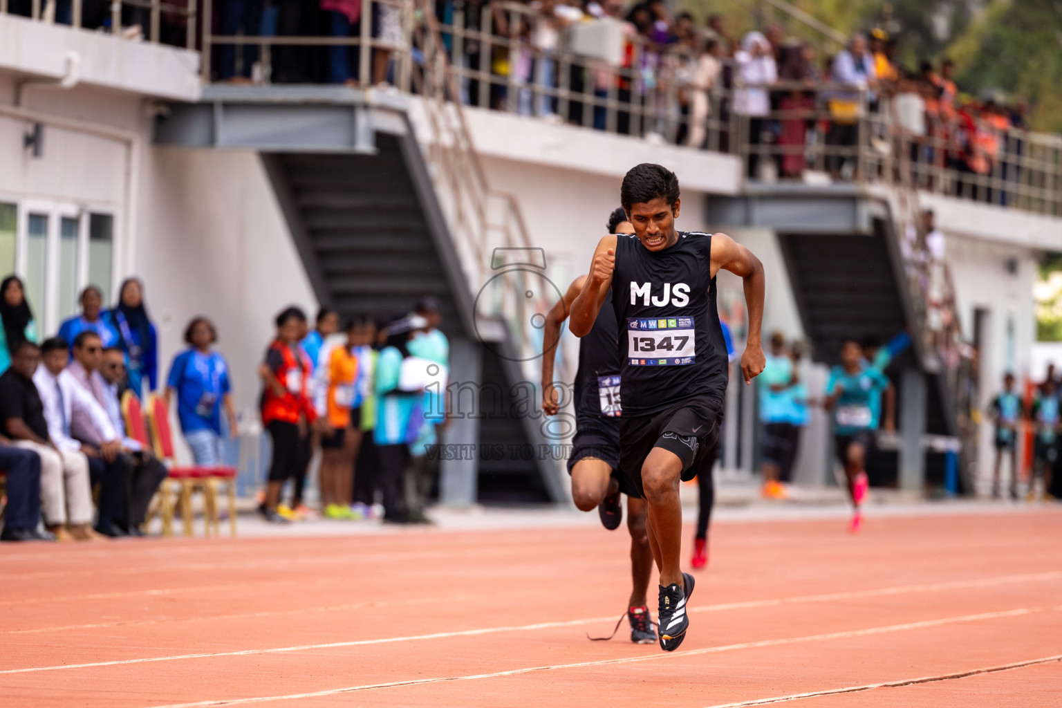 Day 6 of MWSC Interschool Athletics Championships 2024 held in Hulhumale Running Track, Hulhumale, Maldives on Thursday, 14th November 2024. Photos by: Ismail Thoriq / Images.mv