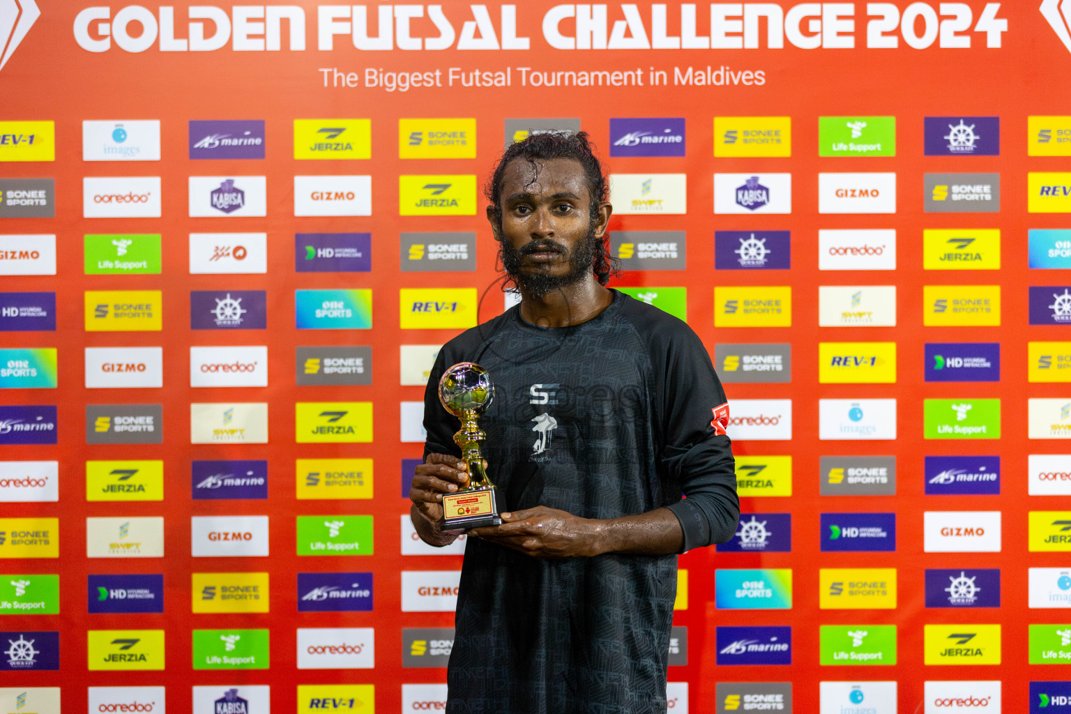 ADh Fenfushi vs ADh Dhangethi in Day 3 of Golden Futsal Challenge 2024 was held on Thursday, 18th January 2024, in Hulhumale', Maldives Photos: Mohamed Mahfooz Moosa / images.mv