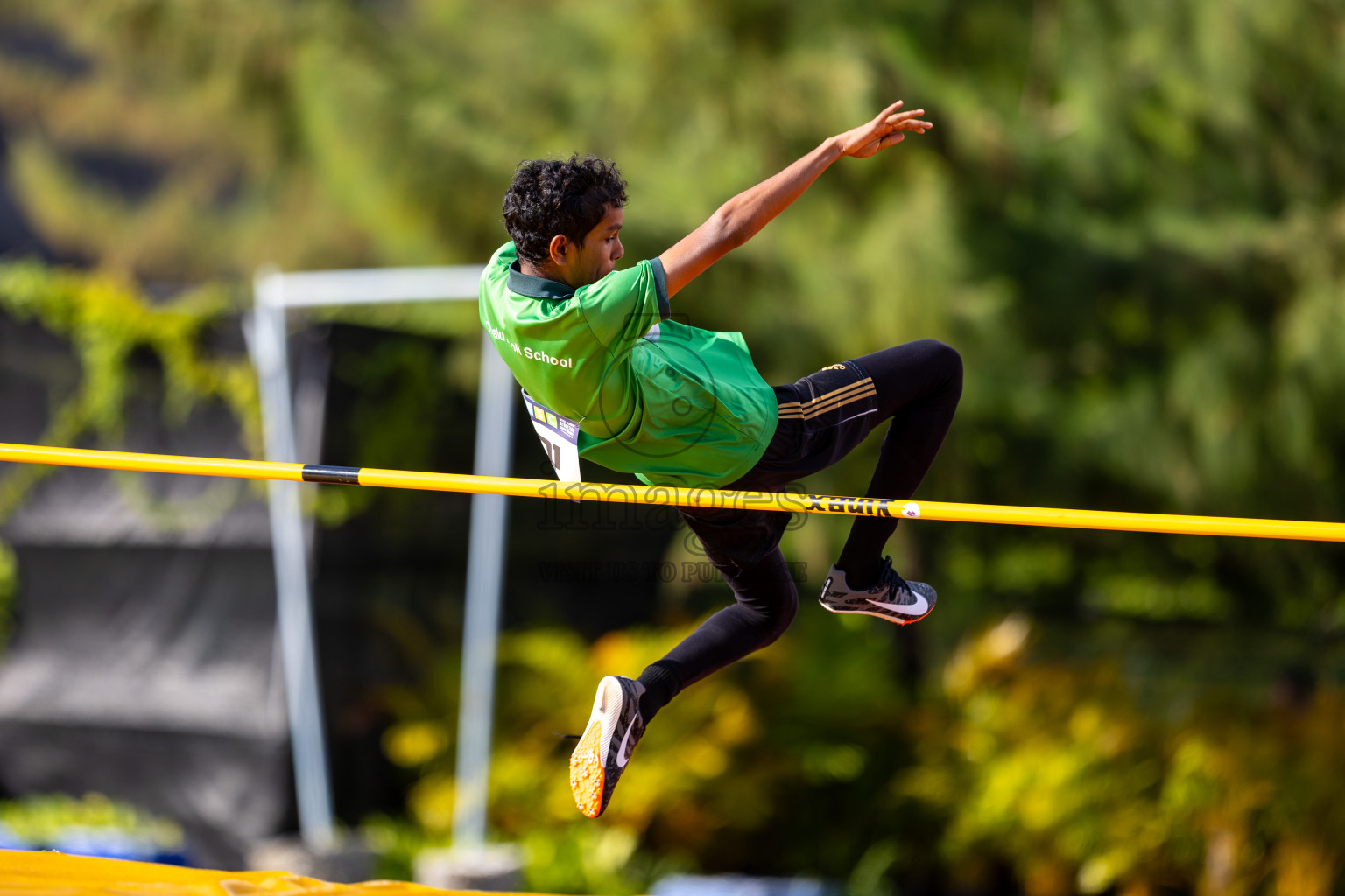 Day 1 of MWSC Interschool Athletics Championships 2024 held in Hulhumale Running Track, Hulhumale, Maldives on Saturday, 9th November 2024. Photos by: Ismail Thoriq / Images.mv