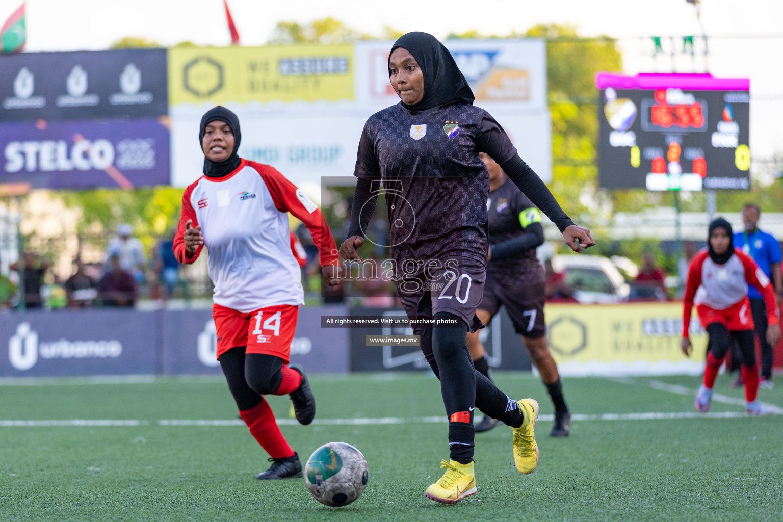 DSC vs Fenaka in Eighteen Thirty 2023 held in Hulhumale, Maldives, on Monday, 14th August 2023. Photos: Nausham Waheed / images.mv