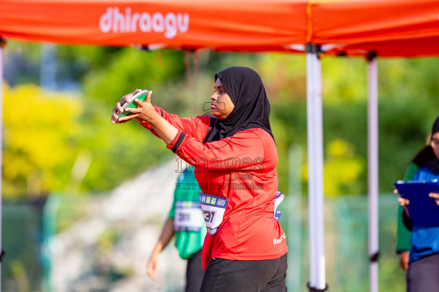 Day 6 of MWSC Interschool Athletics Championships 2024 held in Hulhumale Running Track, Hulhumale, Maldives on Thursday, 14th November 2024. Photos by: Nausham Waheed / Images.mv