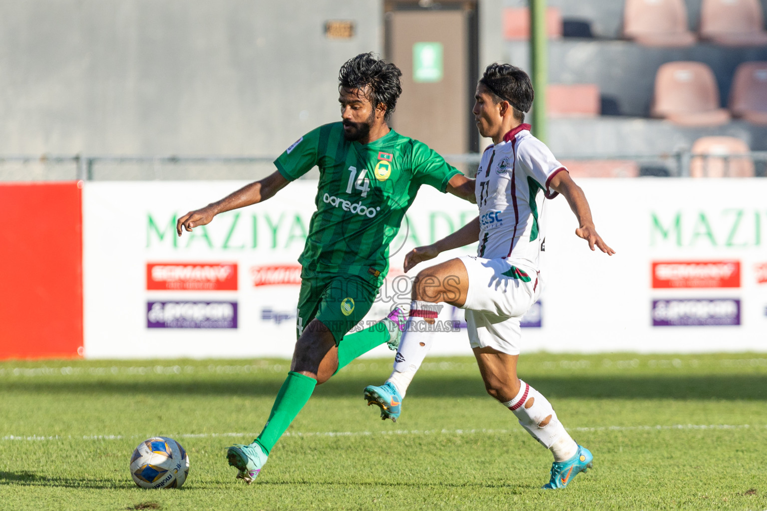 Maziya Sports & Recreation Club vs Mohun Bagan Super Giant in the group stage of AFC Cup 2023 held in the National Stadium, Male, Maldives, on Monday 11th December 2023. Photos: Mohamed Mahfooz Moosa