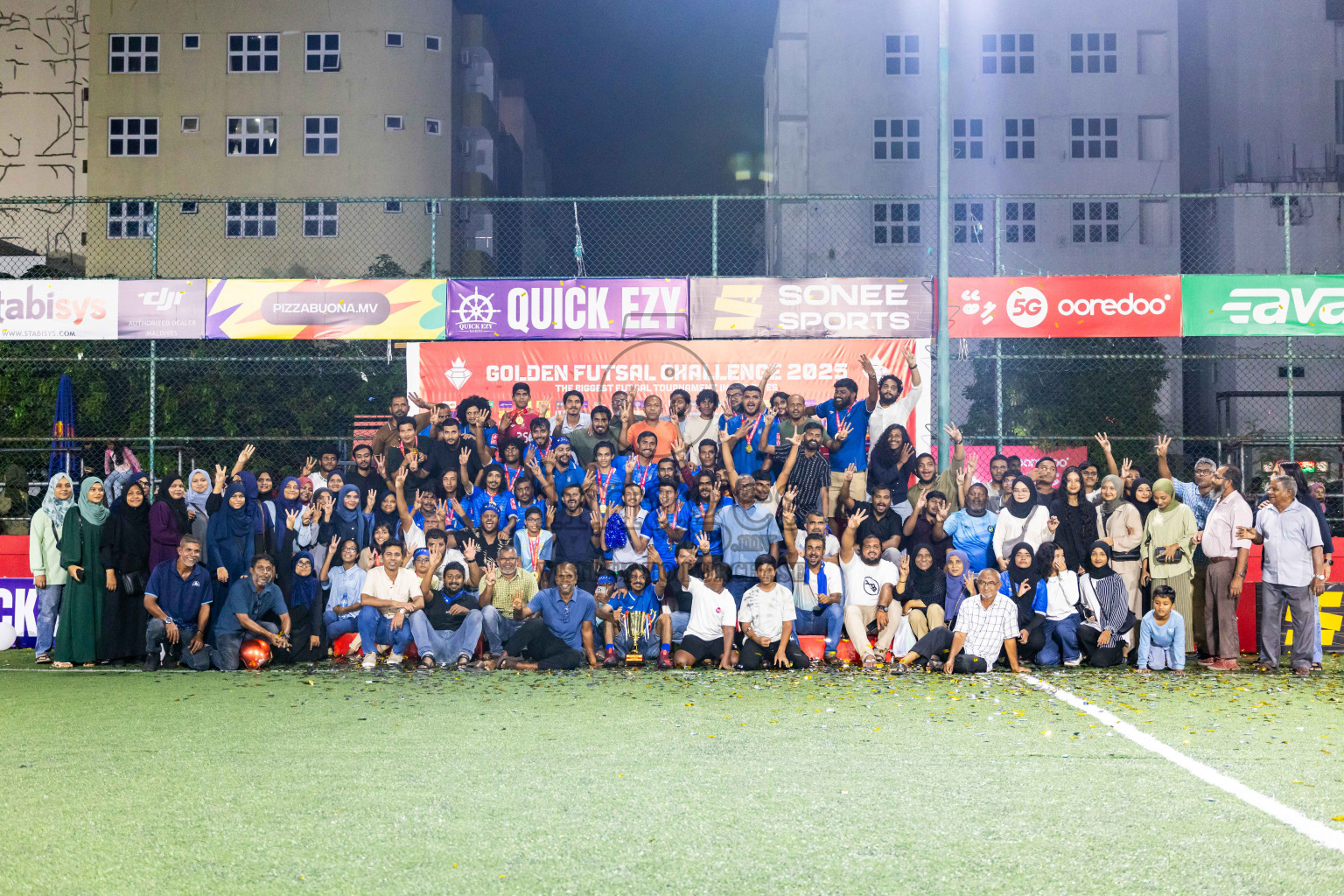 Lh Naifaru vs Lh Kurendhoo in Lhaviyani Atoll Finals Day 26 of Golden Futsal Challenge 2025 was held on Thursday , 30th January 2025, in Hulhumale', Maldives. Photos: Nausham Waheed / images.mv