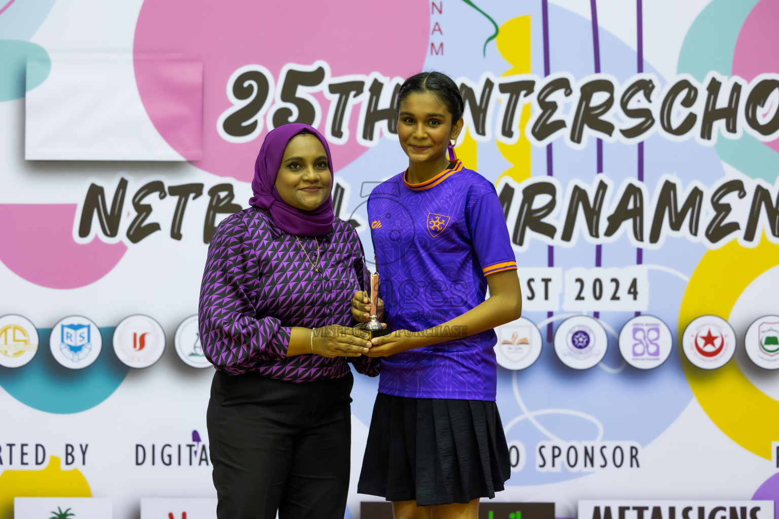 Day 12 of 25th Inter-School Netball Tournament was held in Social Center at Male', Maldives on Thursday, 22nd August 2024.