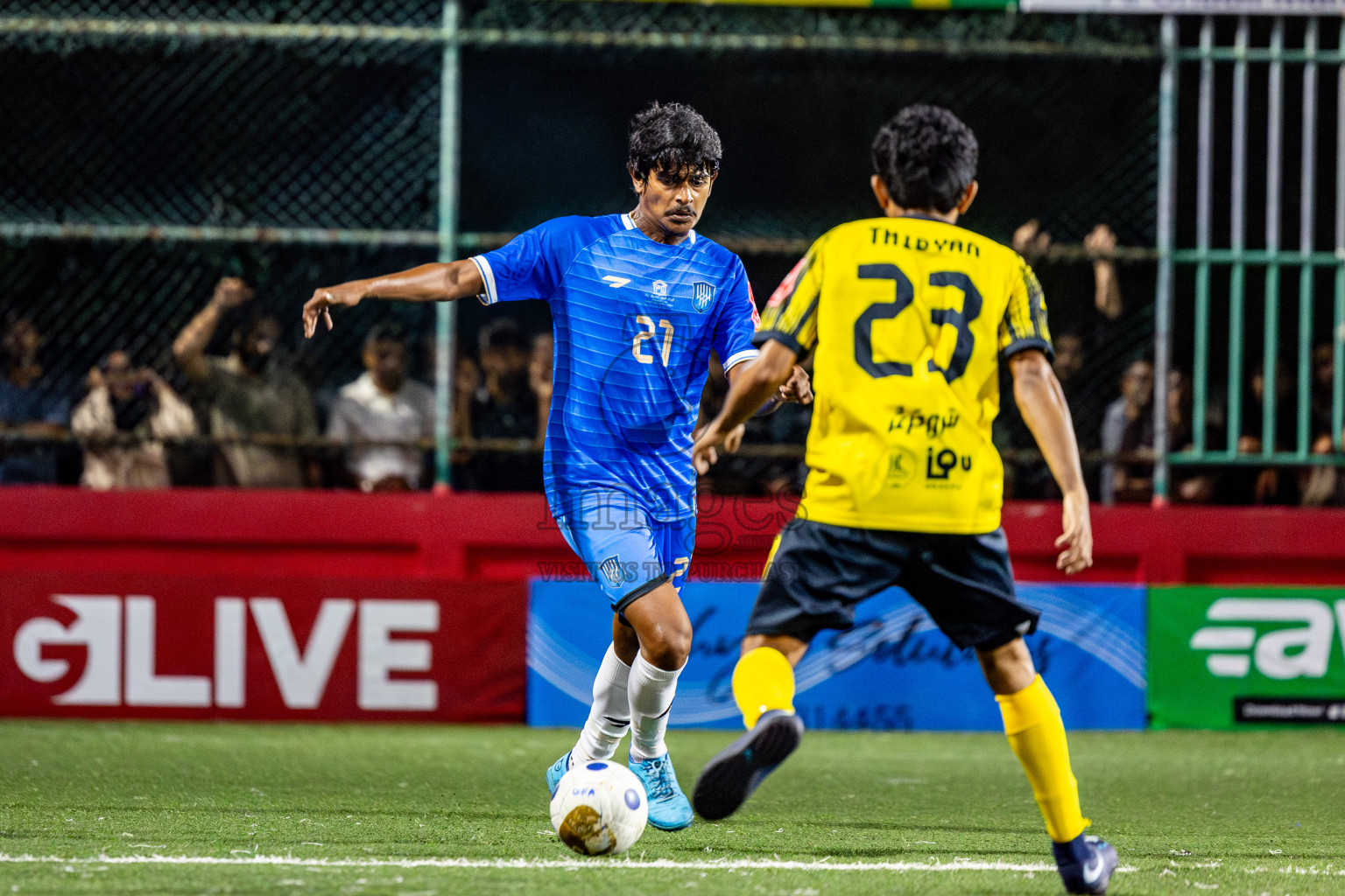 Lh Naifaru vs Lh Kurendhoo in Lhaviyani Atoll Finals Day 26 of Golden Futsal Challenge 2025 was held on Thursday , 30th January 2025, in Hulhumale', Maldives. Photos: Nausham Waheed / images.mv