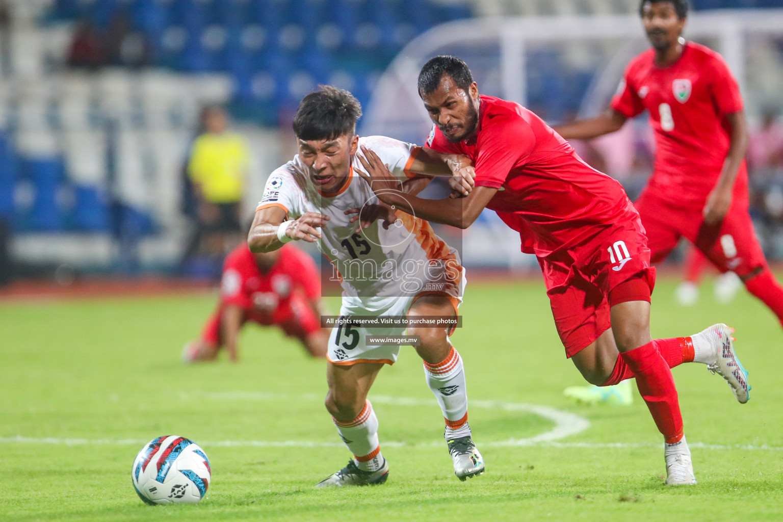 Maldives vs Bhutan in SAFF Championship 2023 held in Sree Kanteerava Stadium, Bengaluru, India, on Wednesday, 22nd June 2023. Photos: Nausham Waheed / images.mv