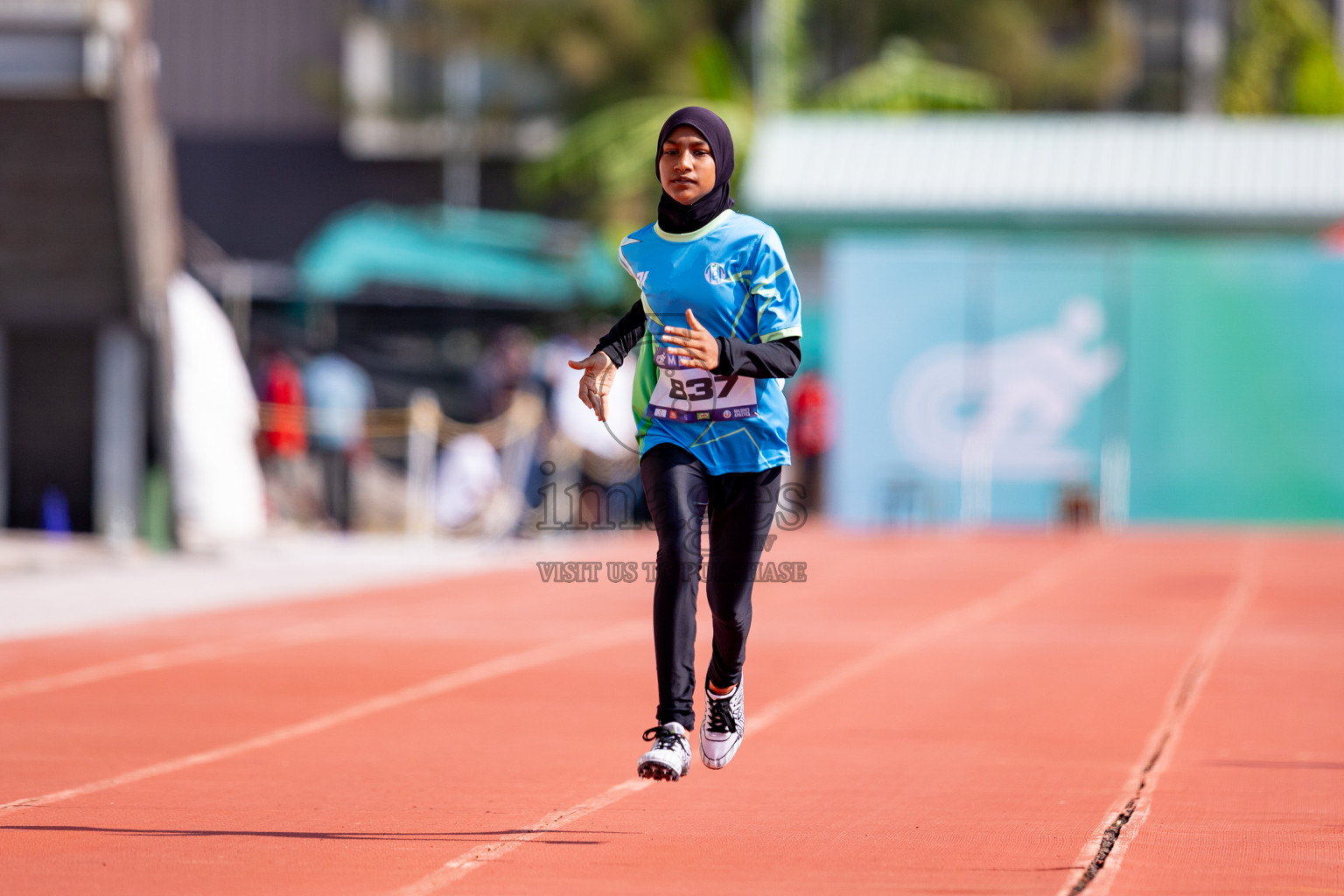 Day 3 of MWSC Interschool Athletics Championships 2024 held in Hulhumale Running Track, Hulhumale, Maldives on Monday, 11th November 2024. 
Photos by: Hassan Simah / Images.mv