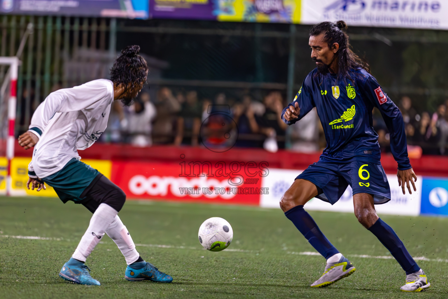 L Maabaidhoo vs L Gan in Day 16 of Golden Futsal Challenge 2024 was held on Tuesday, 30th January 2024, in Hulhumale', Maldives Photos: Ismail Thoriq / images.mv