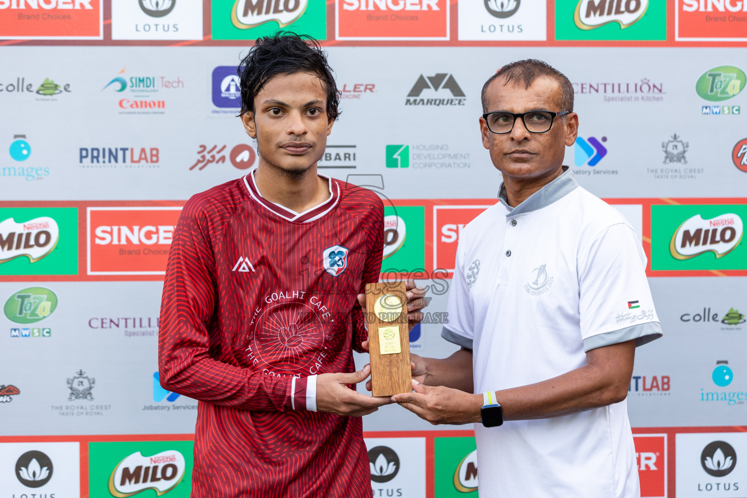 Day 5 of Club Maldives 2024 tournaments held in Rehendi Futsal Ground, Hulhumale', Maldives on Saturday, 7th September 2024. 
Photos: Ismail Thoriq / images.mv