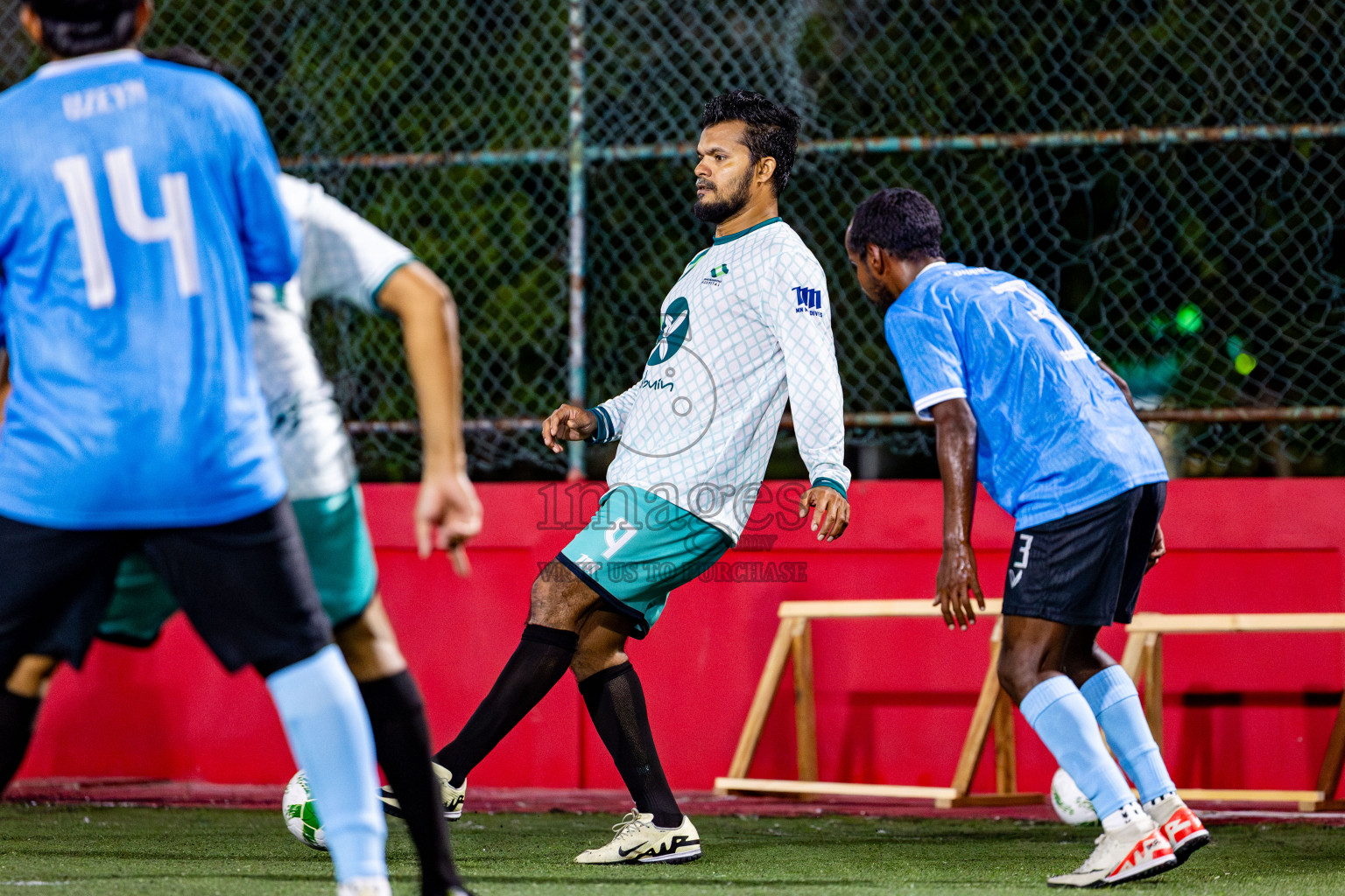 Dharumavantha vs Smatown FC in Day 1 of Office League 2025 was held on Wednesday, 16th April 2025 in Hulhumale', Maldives. Photos: Nausham Waheed / images.mv