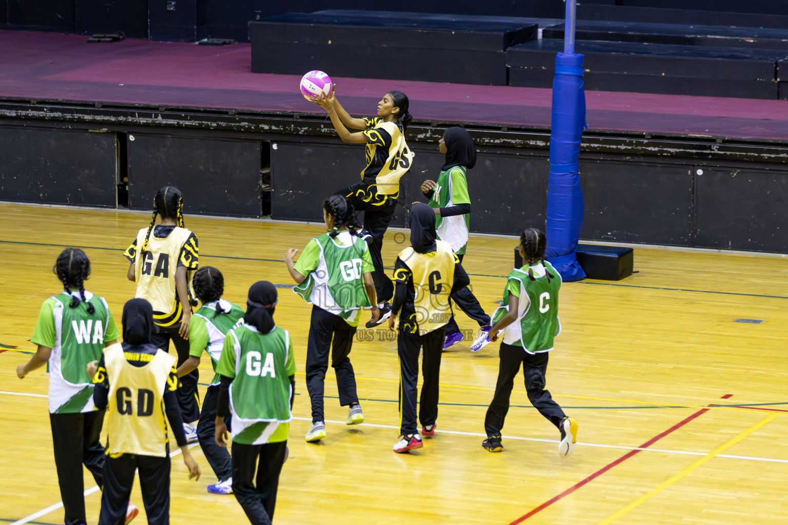 Day 1 of Inter-School Netball Tournament 2025 was held in Social Center Indoor Hall on Saturday, 18th October 2025. Photos: Areef Adam / images.mv