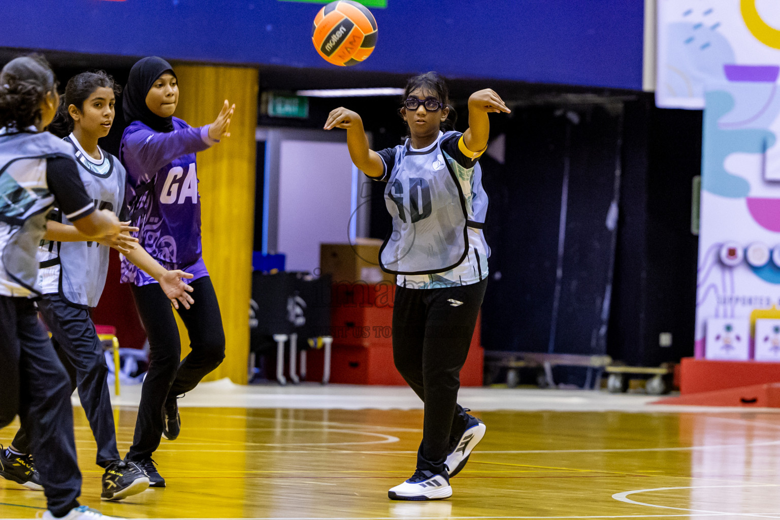 Day 9 of 25th Inter-School Netball Tournament was held in Social Center at Male', Maldives on Monday, 19th August 2024. Photos: Nausham Waheed / images.mv