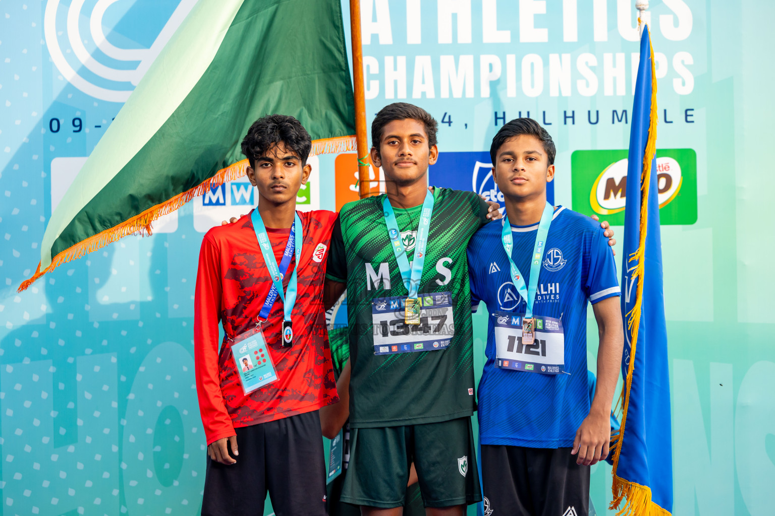 Day 6 of MWSC Interschool Athletics Championships 2024 held in Hulhumale Running Track, Hulhumale, Maldives on Thursday, 14th November 2024. Photos by: Nausham Waheed / Images.mv