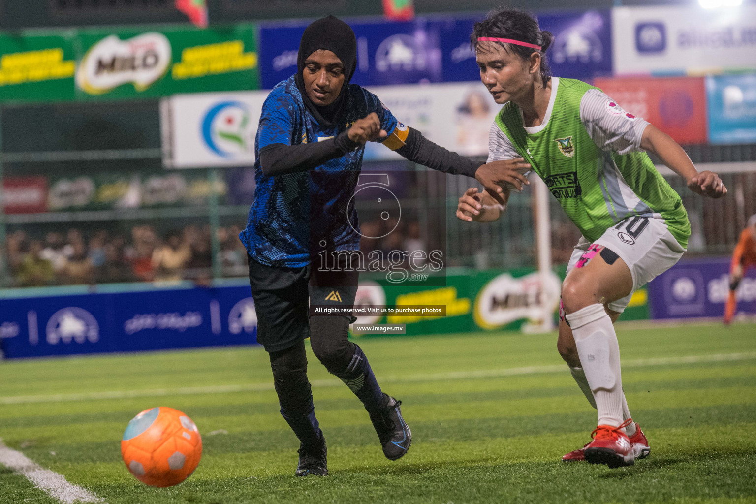 Ports Limited vs WAMCO - in the Finals 18/30 Women's Futsal Fiesta 2021 held in Hulhumale, Maldives on 18 December 2021. Photos by Nausham Waheed & Shuu Abdul Sattar