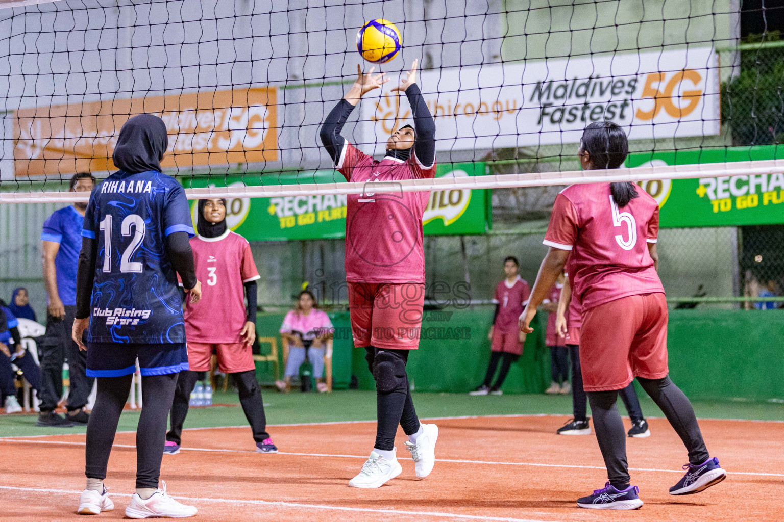 Island Ocean Club vs Club Rising Star Academy in Milo National Junior Volleyball Championship 2025 Day 3 was held on Monday, 24th November 2025 at Ekuveni Turf Court Male', Maldives. Photos: Areef Adam / images.mv