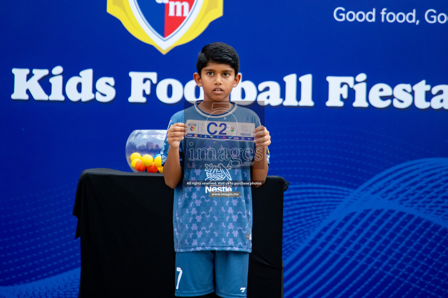 Draw Ceremony of Nestle' Kids Football Fiesta 2023 held in Artificial Beach, Male', Maldives on Saturday, 7th October 2023