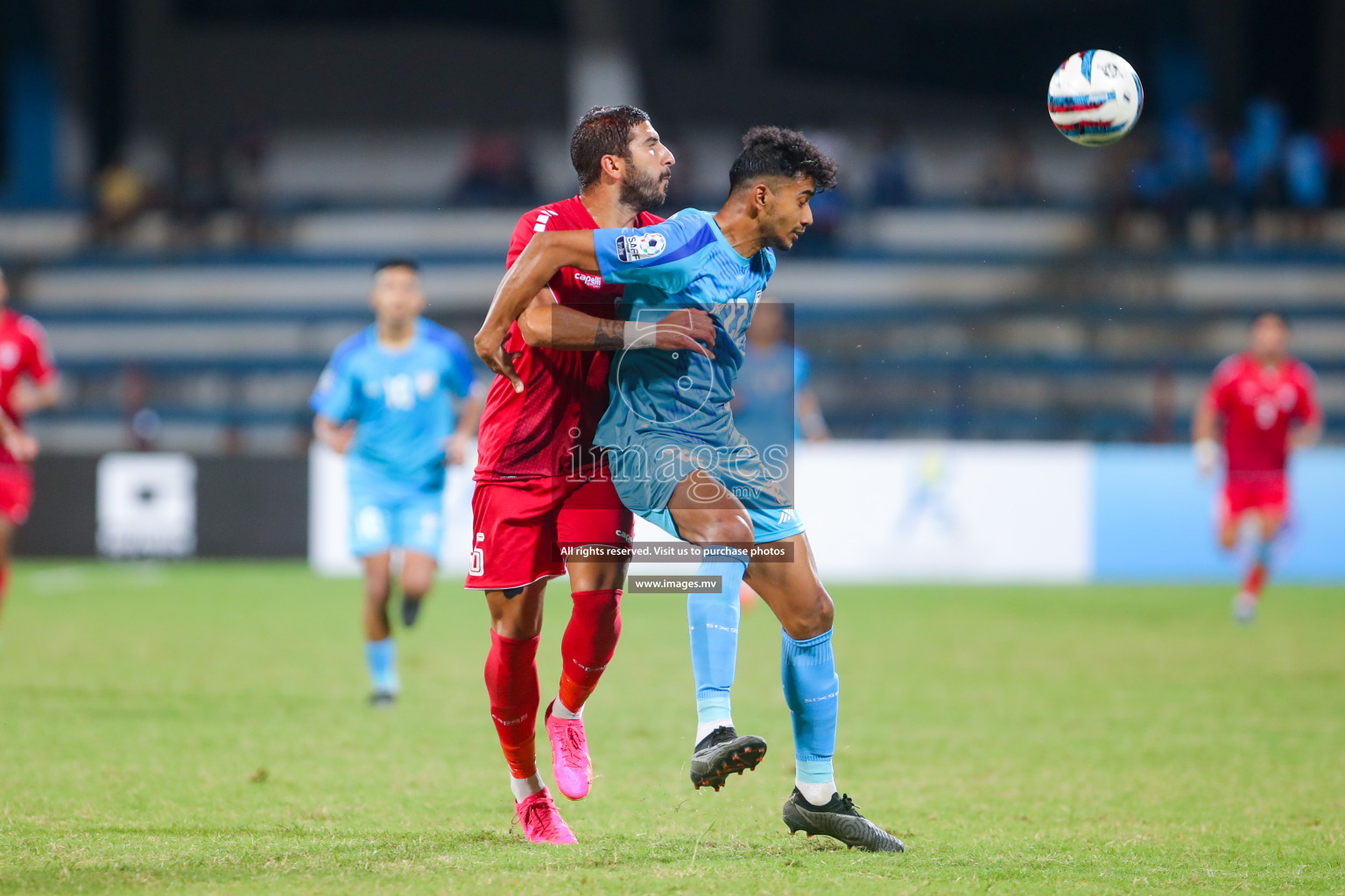 Lebanon vs India in the Semi-final of SAFF Championship 2023 held in Sree Kanteerava Stadium, Bengaluru, India, on Saturday, 1st July 2023. Photos: Nausham Waheed, Hassan Simah / images.mv