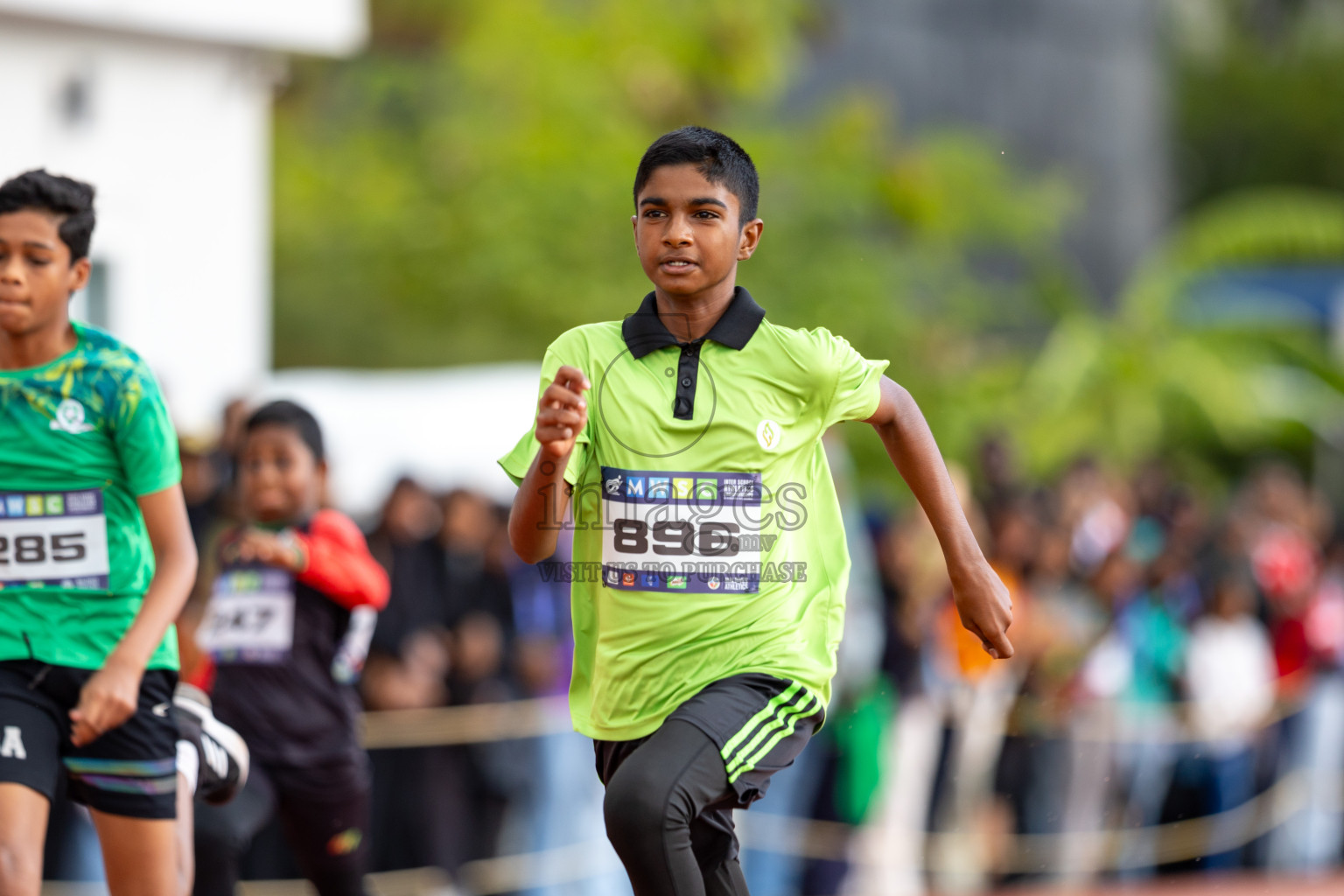 Day 1 of MWSC Interschool Athletics Championships 2024 held in Hulhumale Running Track, Hulhumale, Maldives on Saturday, 9th November 2024. 
Photos by: Ismail Thoriq / images.mv