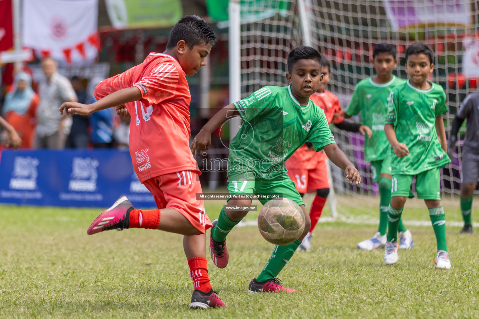 Day 2 of Nestle kids football fiesta, held in Henveyru Football Stadium, Male', Maldives on Thursday, 12th October 2023 Photos: Shuu Abdul Sattar / mages.mv