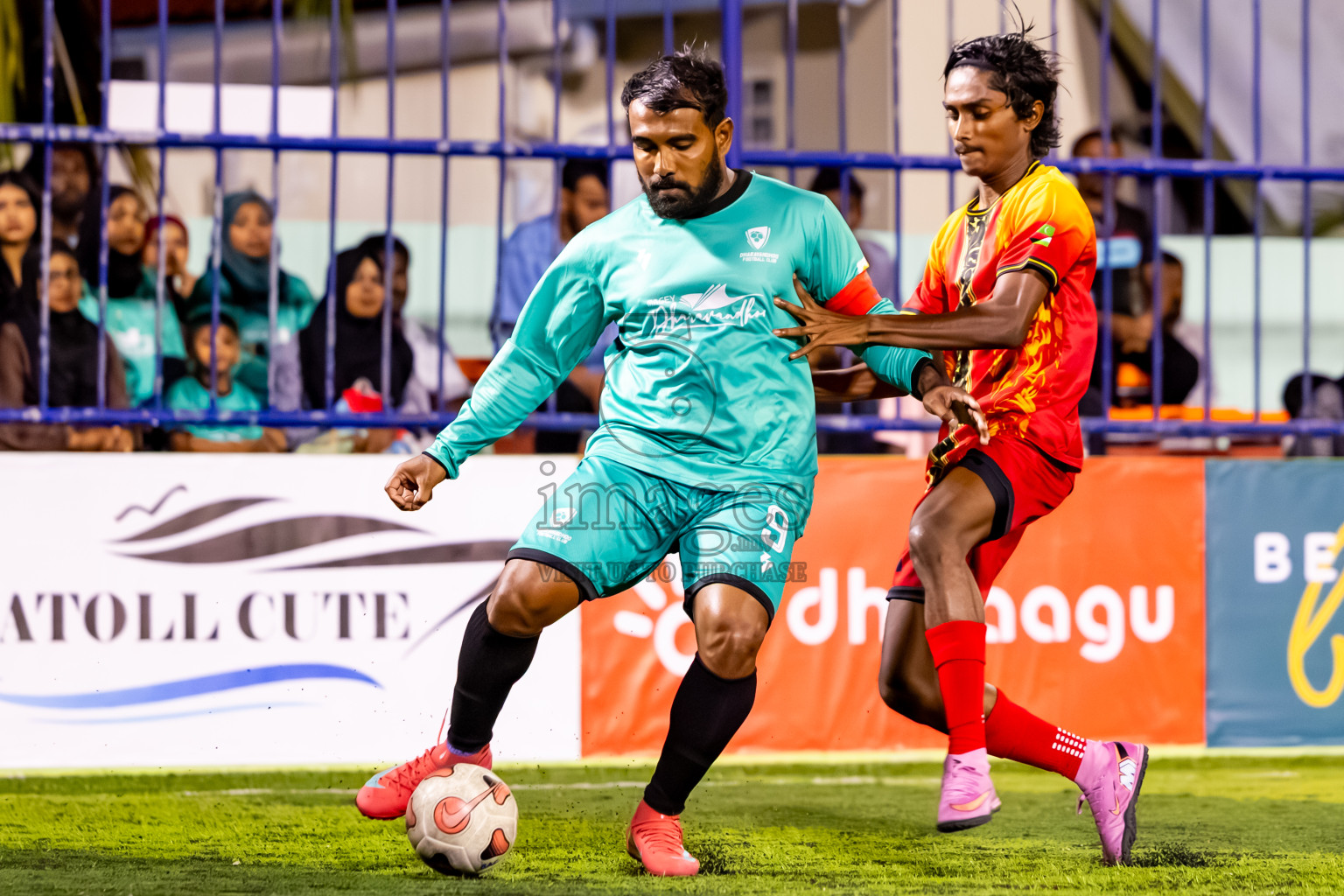 Dharavandhoo vs Thulhaadhoo in Day 3 of Better in Baa Futsal Fiesta 2025 Men's division held in B. Eydhafushi, Maldives on Friday, 7th November 2025. Photos: Nausham Waheed / images.mv