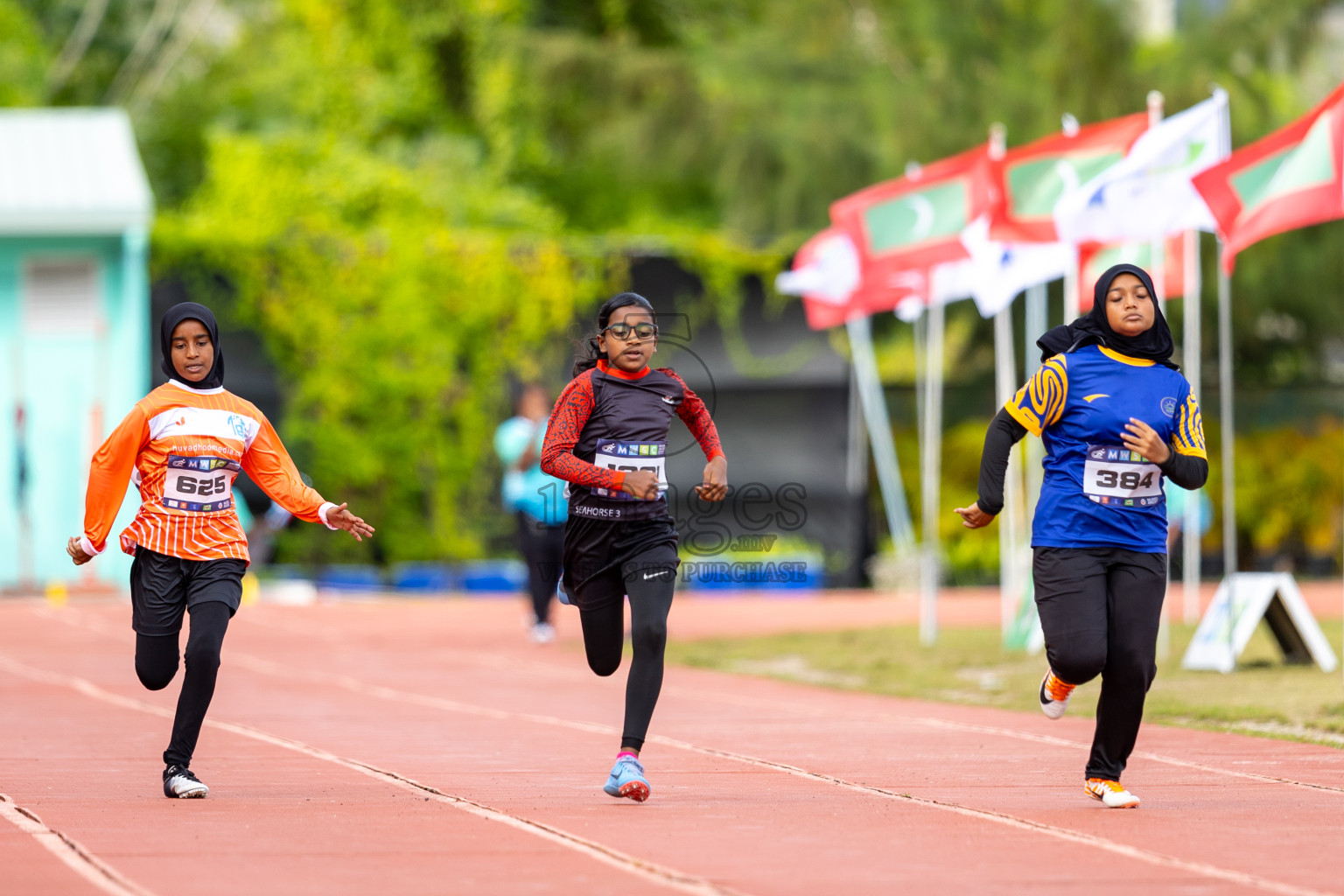 Day 2 of MWSC Interschool Athletics Championships 2024 held in Hulhumale Running Track, Hulhumale, Maldives on Sunday, 10th November 2024. Photos by: Ismail Thoriq / Images.mv