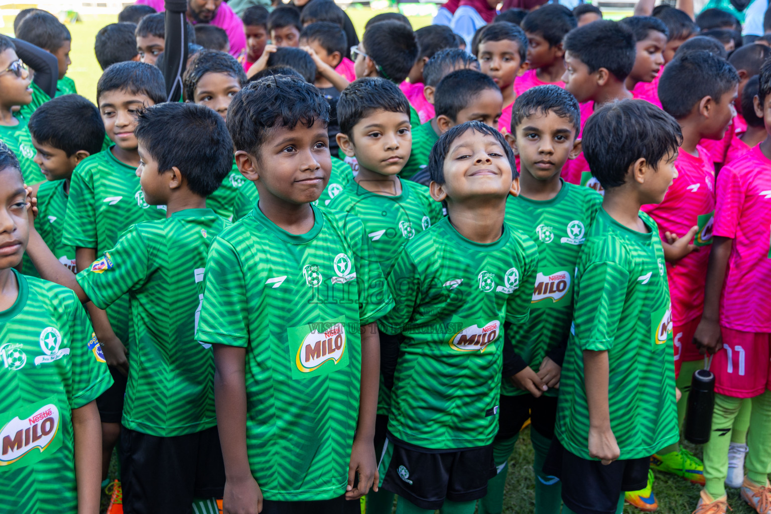 Day 1 of MILO Kids Football Fiesta was held at National Stadium in Male', Maldives on Friday, 23rd February 2024. Photos: Hassan Simah / images.mv