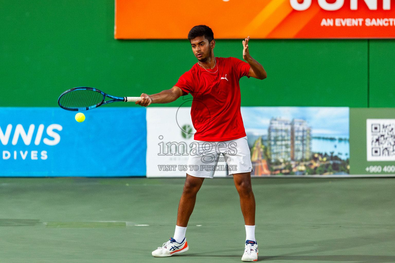 Day 1 of ATF Maldives Junior Open Tennis was held in Male' Tennis Court, Male', Maldives on Monday, 9th December 2024. Photos: Nausham Waheed / images.mv