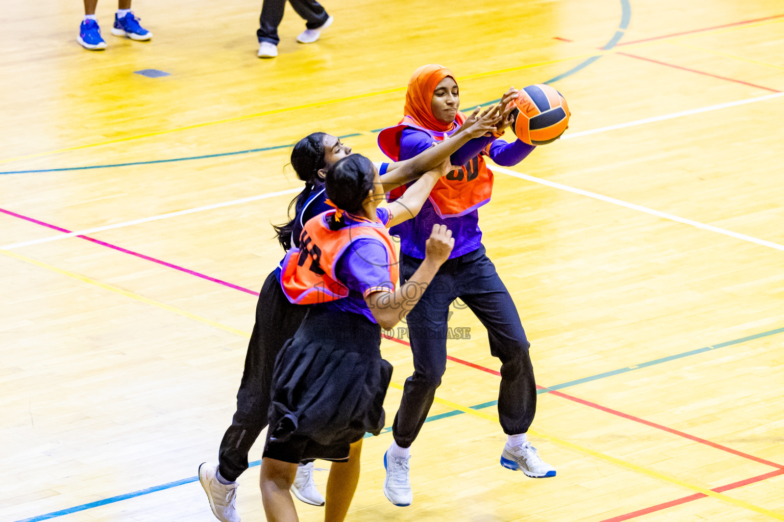 Day 2 of 25th Inter-School Netball Tournament was held in Social Center at Male', Maldives on Saturday, 10th August 2024. Photos: Nausham Waheed / images.mv