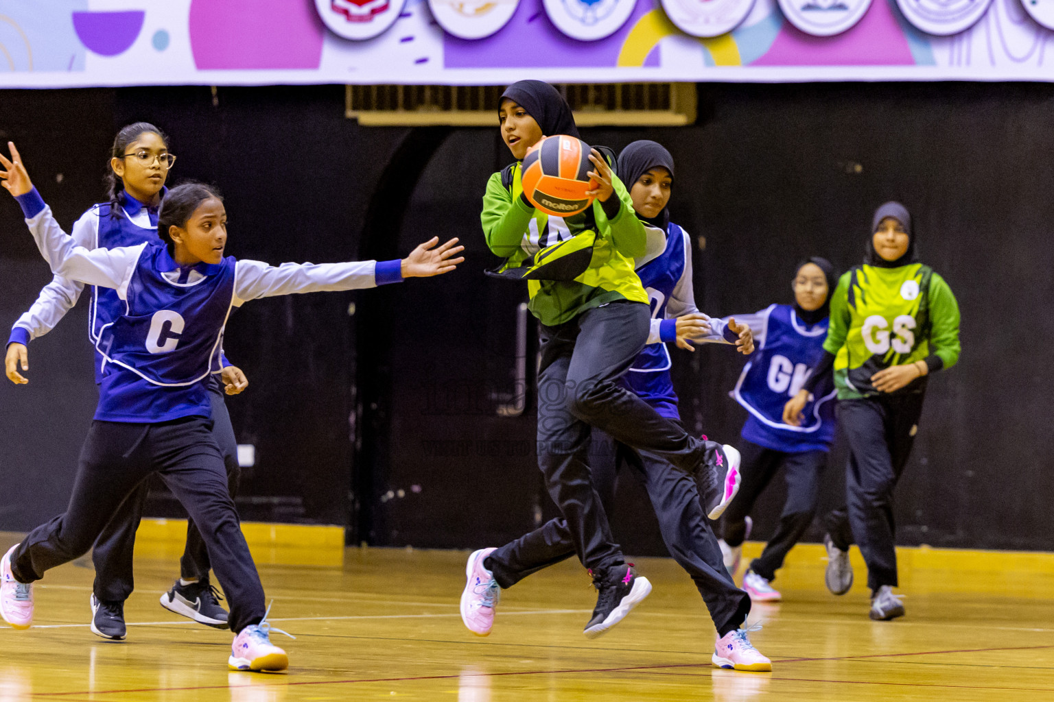 Day 10 of 25th Inter-School Netball Tournament was held in Social Center at Male', Maldives on Tuesday, 20th August 2024. Photos: Nausham Waheed / images.mv