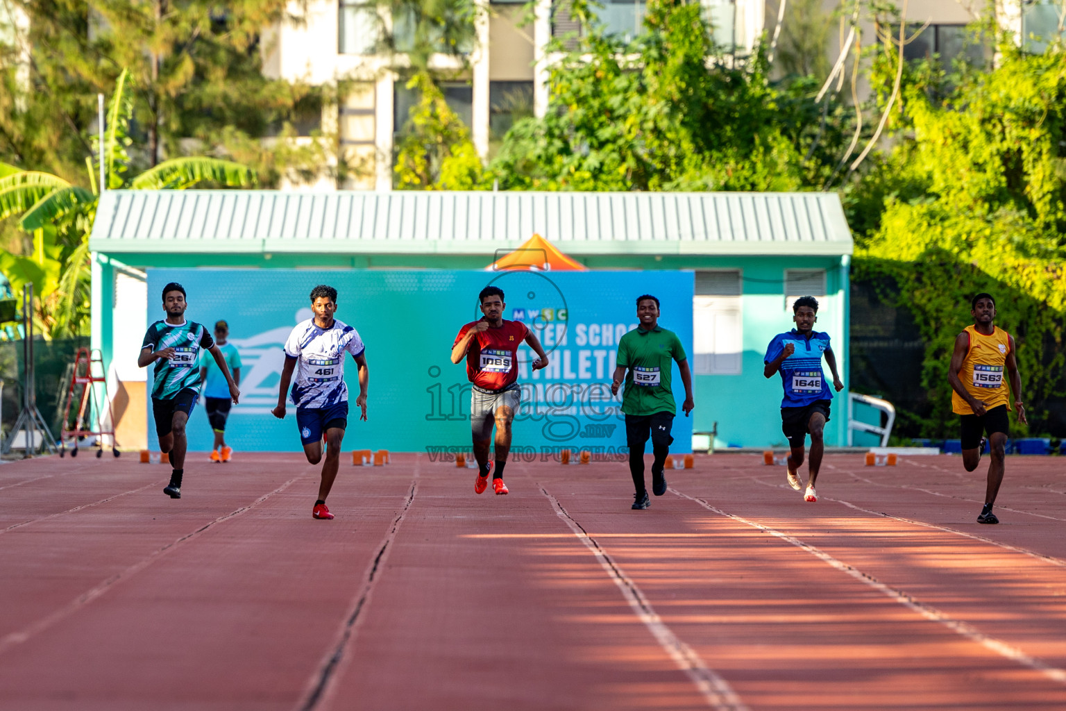 Day 1 of MWSC Interschool Athletics Championships 2024 held in Hulhumale Running Track, Hulhumale, Maldives on Saturday, 9th November 2024. 
Photos by: Hassan Simah / Images.mv