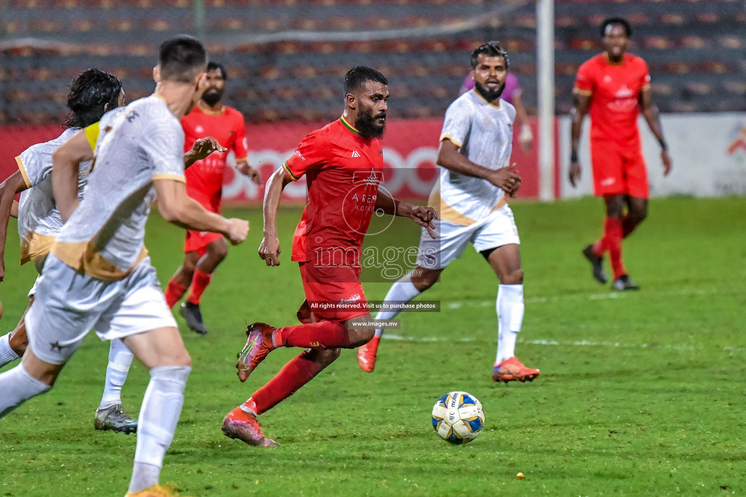 Da Grande vs Club Teenage in Dhivehi Premier League Qualification 22 on 24th Aug 2022, held in National Football Stadium, Male', Maldives Photos: Nausham Waheed / Images.mv