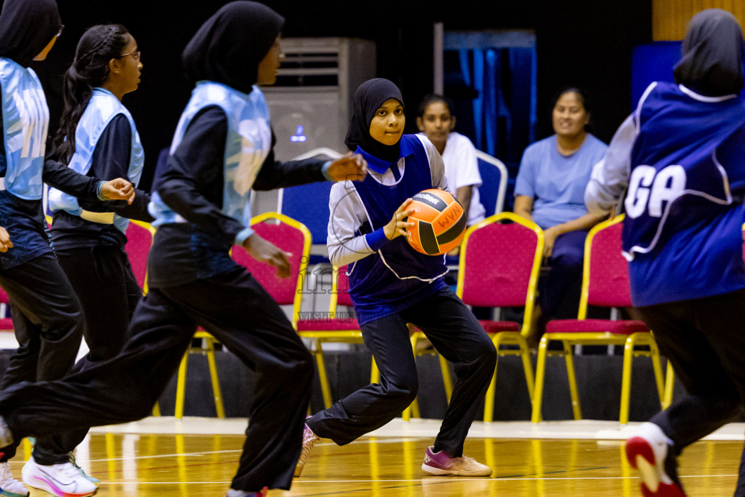 Day 6 of 25th Inter-School Netball Tournament was held in Social Center at Male', Maldives on Thursday, 15th August 2024. Photos: Nausham Waheed / images.mv