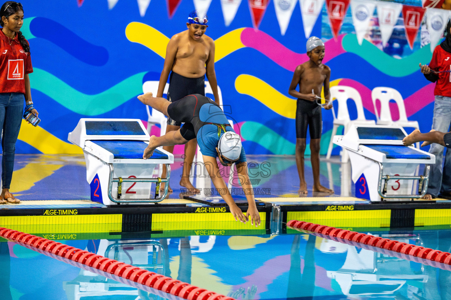 Day 4 of BML 5th National Swimming Kids Festival 2024 held in Hulhumale', Maldives on Thursday, 21st November 2024. Photos: Nausham Waheed / images.mv