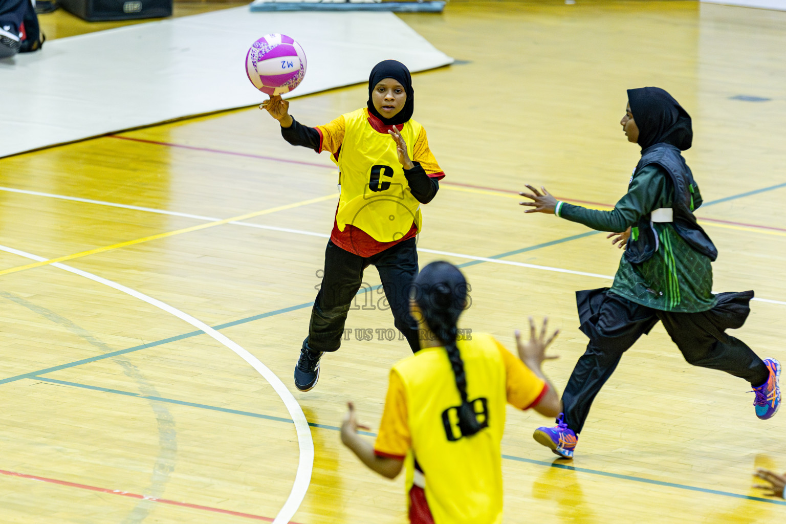 Day 1 of Inter-School Netball Tournament 2025 was held in Social Center Indoor Hall on Saturday, 18th October 2025. Photos: Areef Adam / images.mv