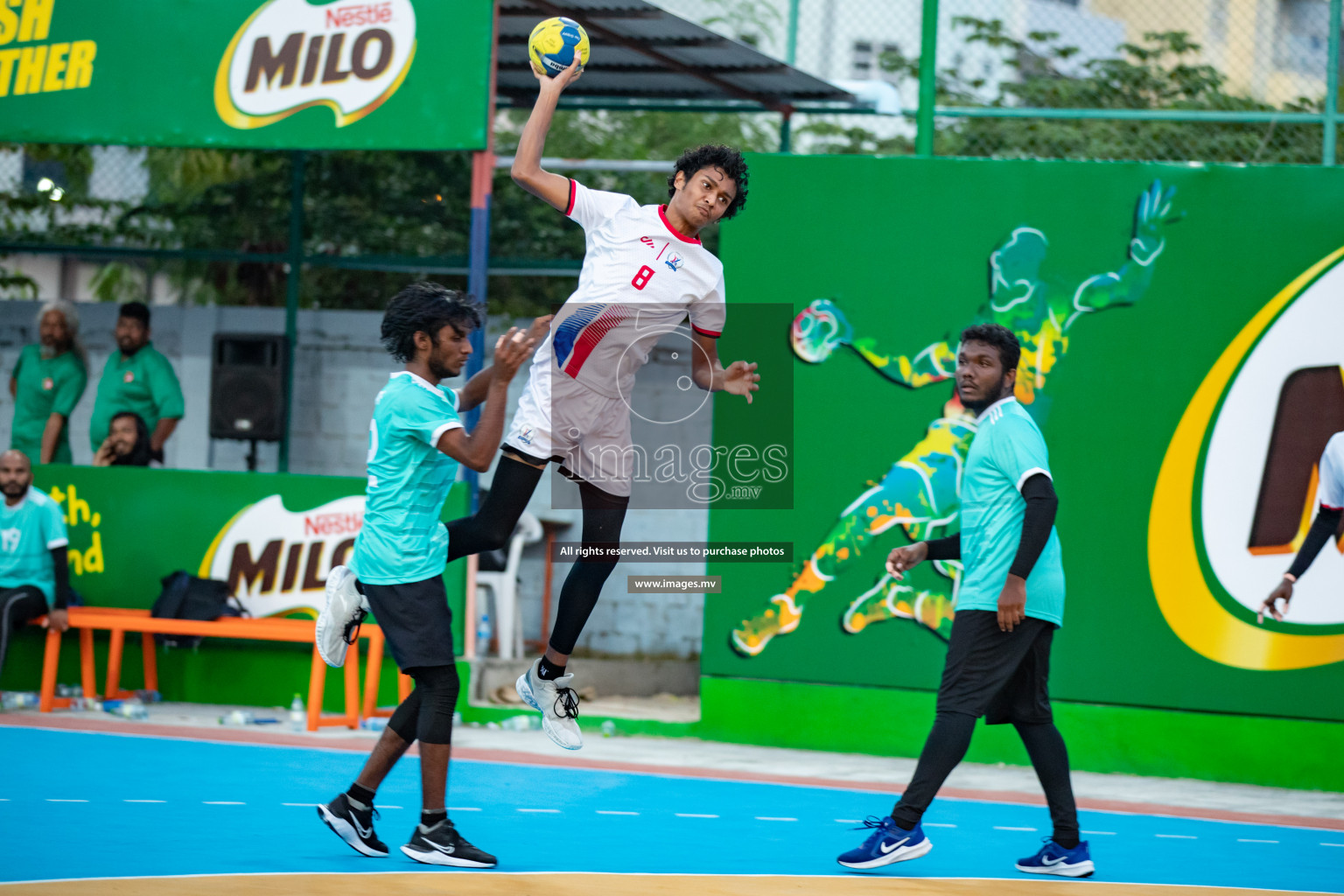 Milo 8th National Handball Tournament Day 4, 18th December 2021, at Handball Ground, Male', Maldives. Photos by Hassan Simah