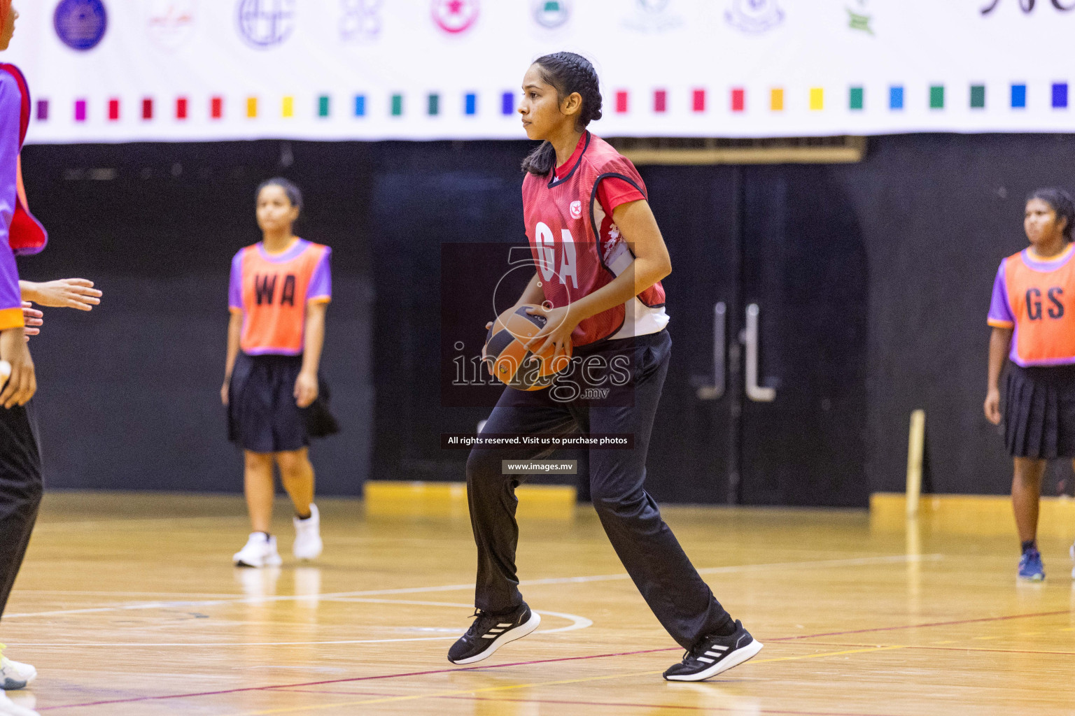 Final of 24th Interschool Netball Tournament 2023 was held in Social Center, Male', Maldives on 7th November 2023. Photos: Nausham Waheed / images.mv