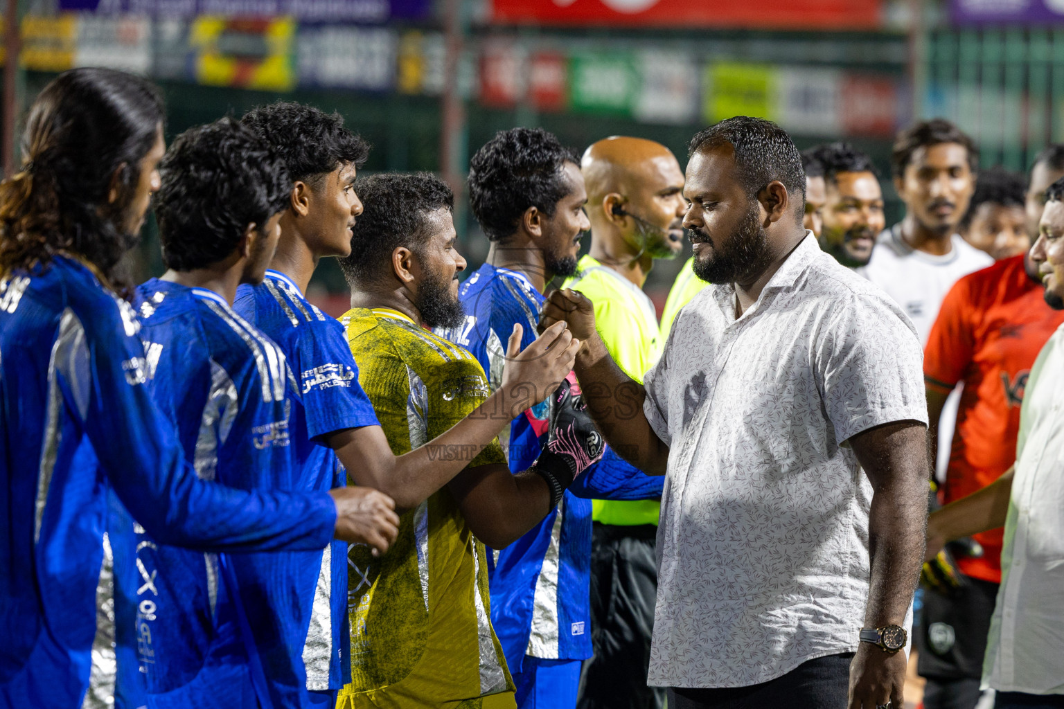 AA Mathiveri vs AA Himandhoo in Day 11 of Golden Futsal Challenge 2025 was held on Wednesday, 15th January 2025, in Hulhumale', Maldives Photos: Mohamed Mahfooz Moosa / images.mv